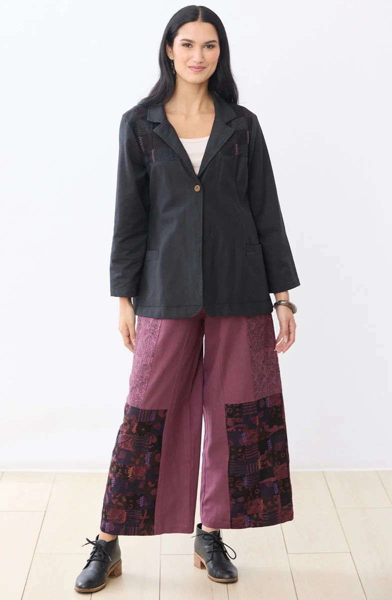 Suniti Cotton Twill Wide-Leg Pant - Sedona plum/Chindi - Image 6