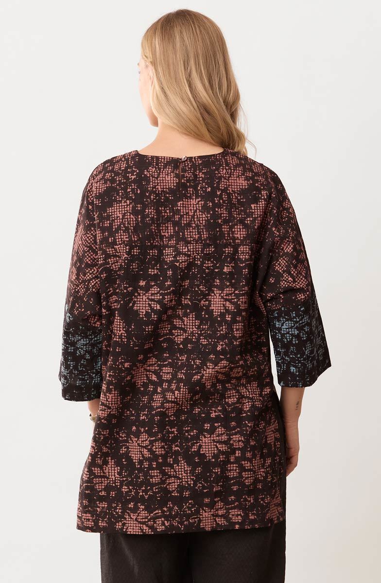 Tanisha Block Print 3/4-Sleeve Tunic - Ambrosia/Multi - Image 5