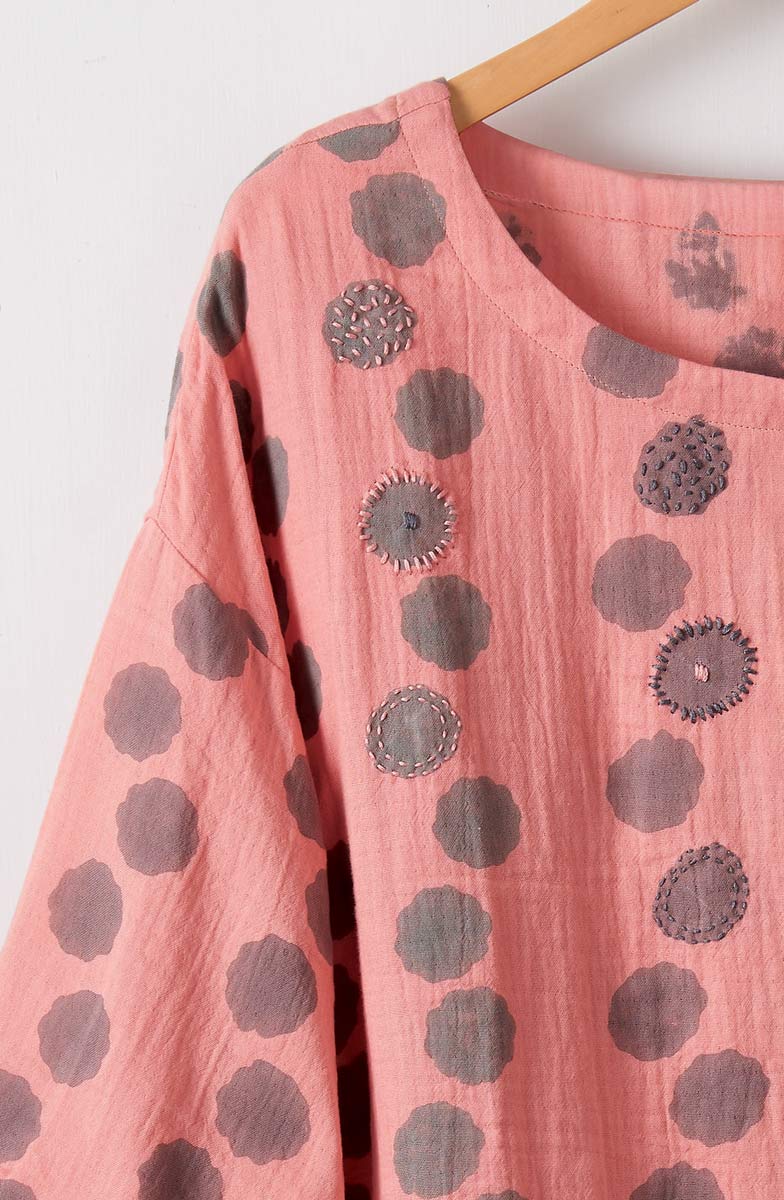 Tikona Double Gauze Popover Top - Grapefruit - Image 2