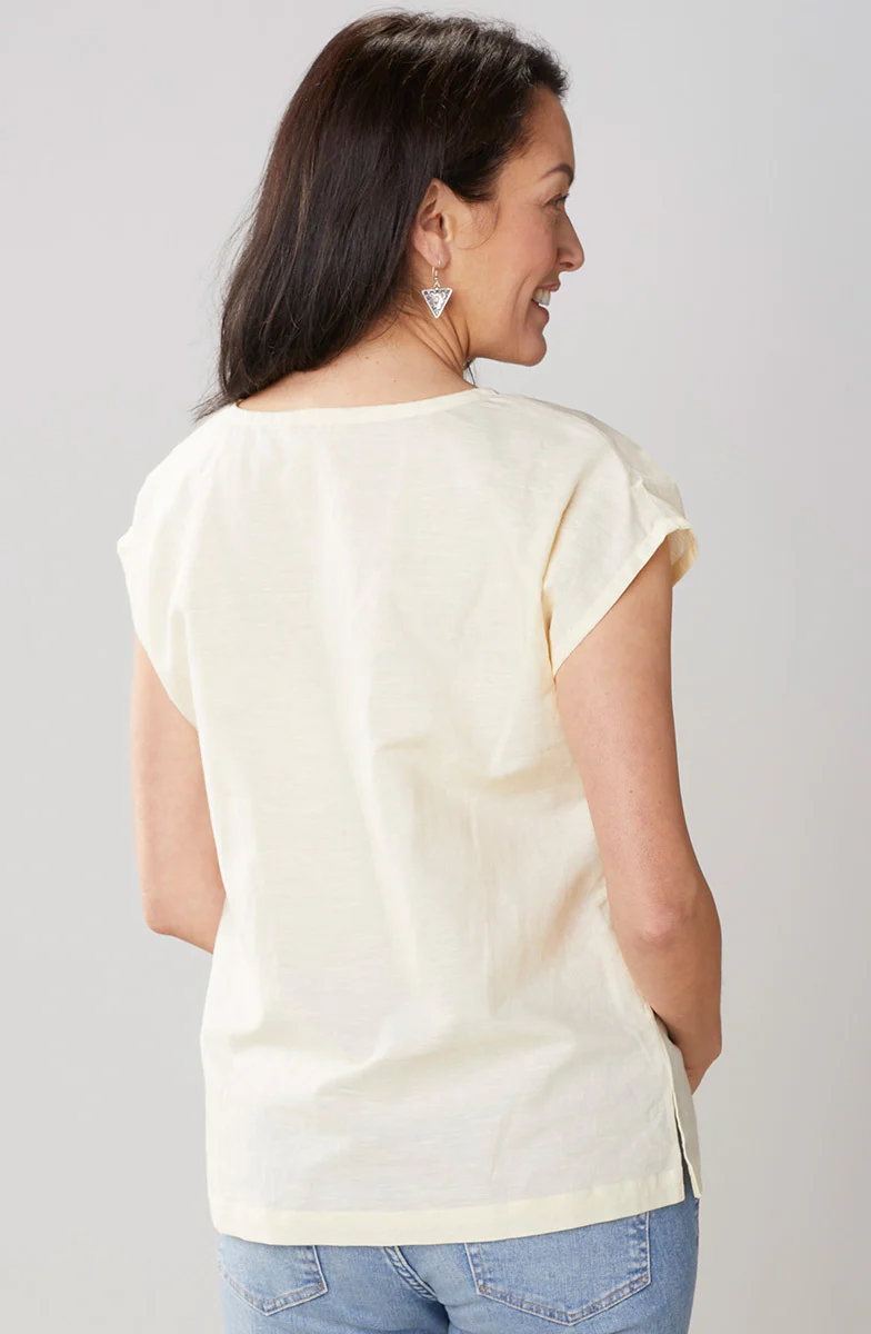 Tivisha Linen/Cotton Cap Sleeve Top - Image 11
