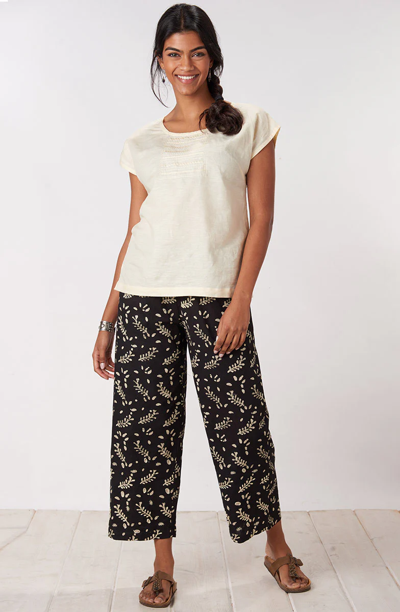 Tivisha Linen/Cotton Cap Sleeve Top - Image 12