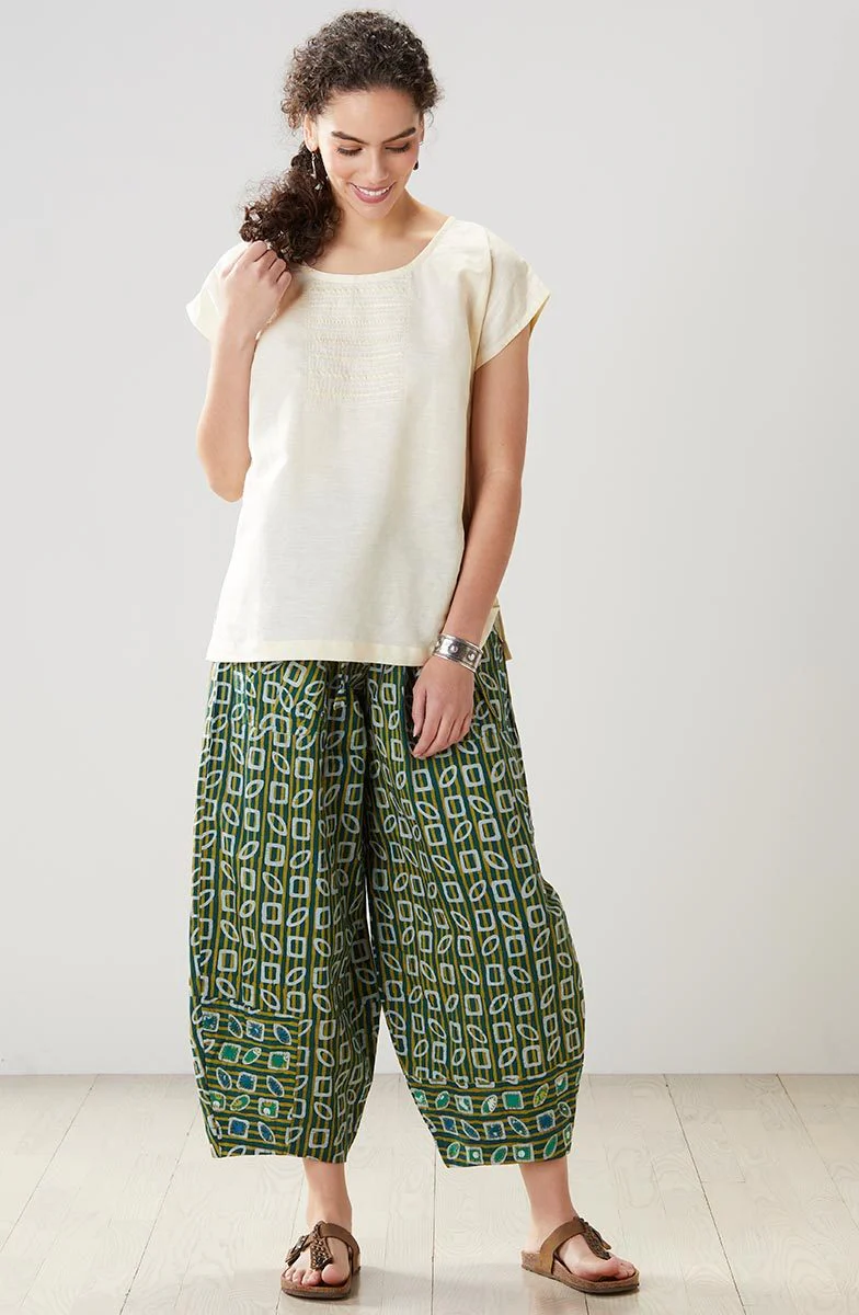 Tivisha Linen/Cotton Cap Sleeve Top - Image 13