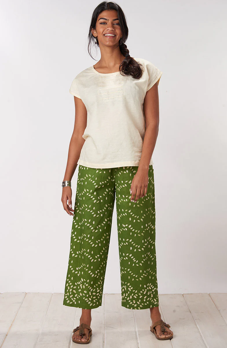 Tivisha Linen/Cotton Cap Sleeve Top - Image 14
