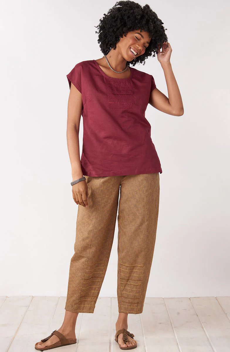 Tivisha Linen/Cotton Cap Sleeve Top - Image 22
