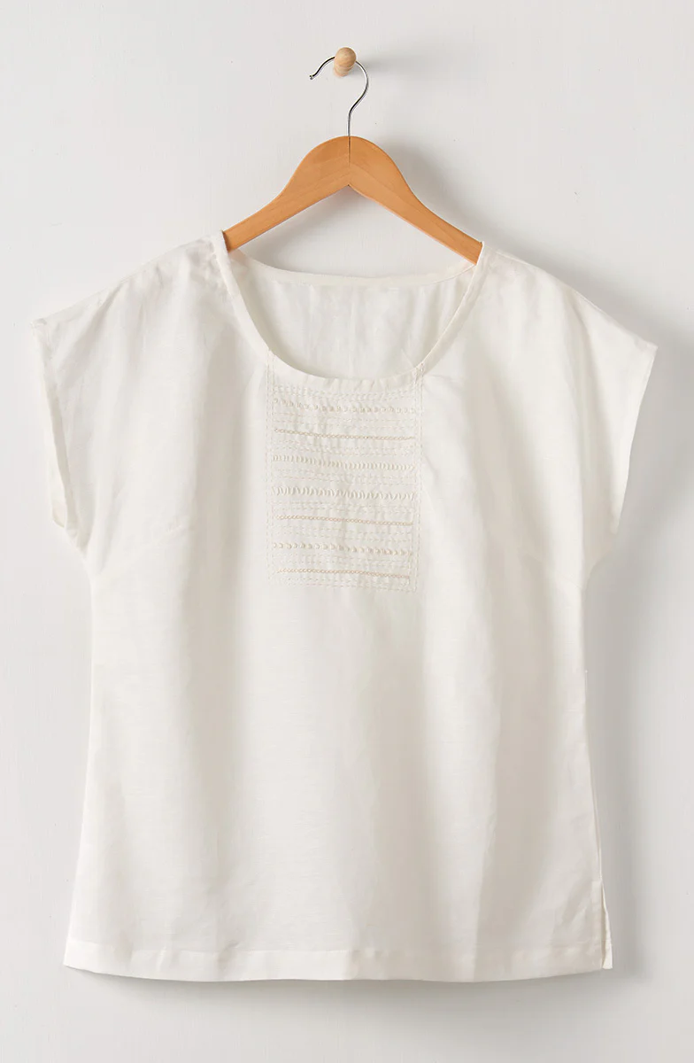 Tivisha Linen/Cotton Cap Sleeve Top - Image 7