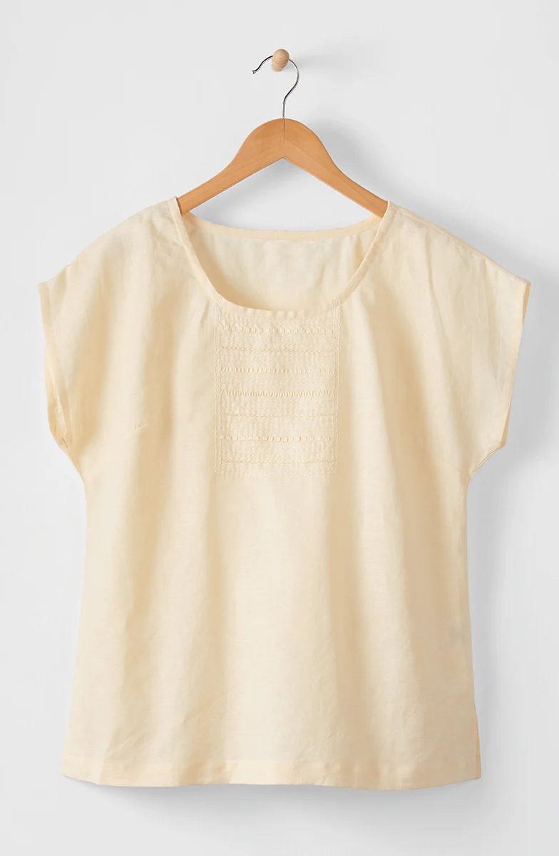 Tivisha Linen/Cotton Cap Sleeve Top - Image 9