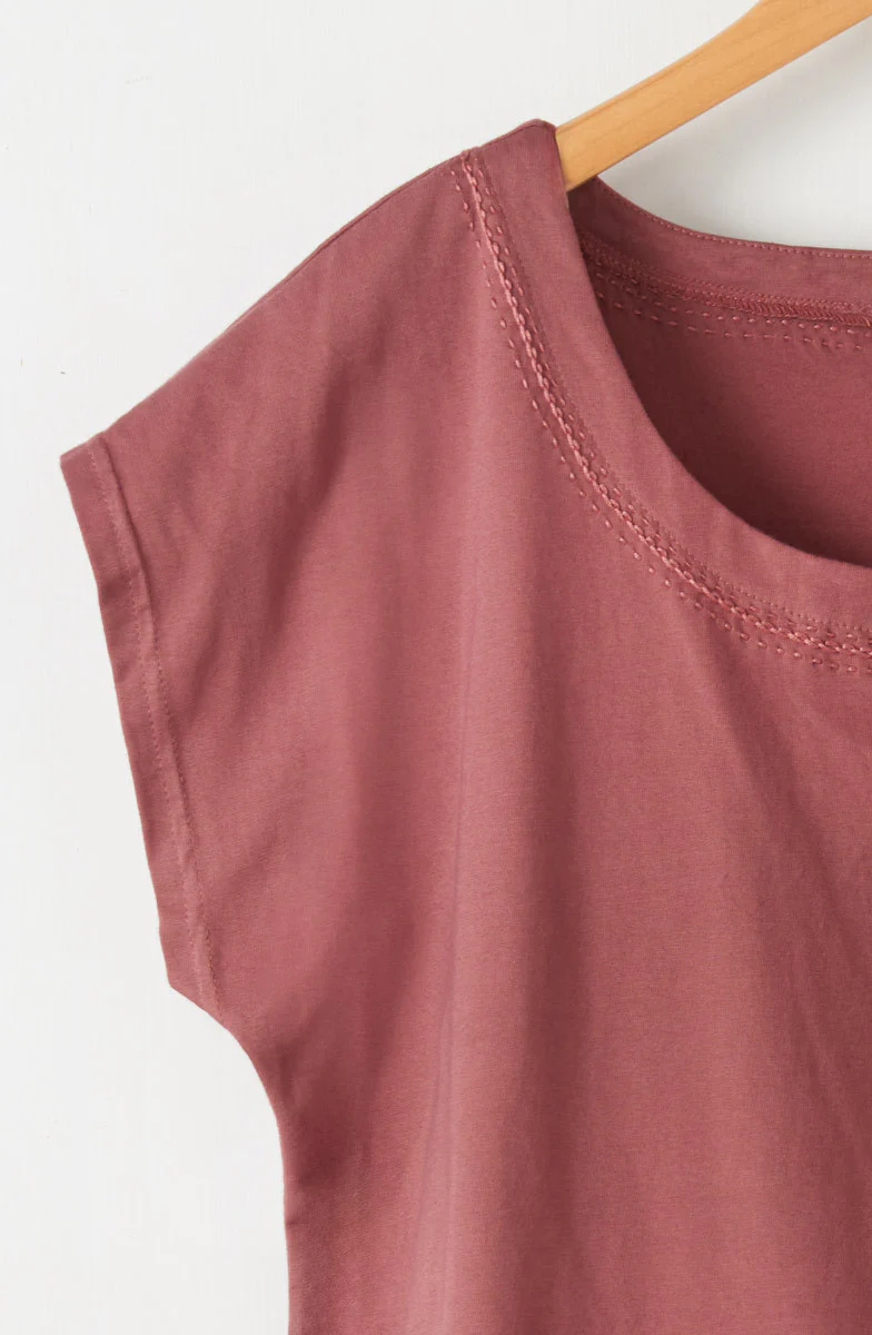 Tivisha Cotton Jersey Cap Sleeve Top - Sumac - Image 3