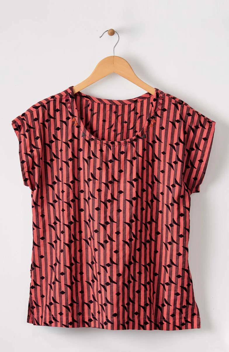 Tivisha Cap Sleeve Top - Grenadine - Image 3
