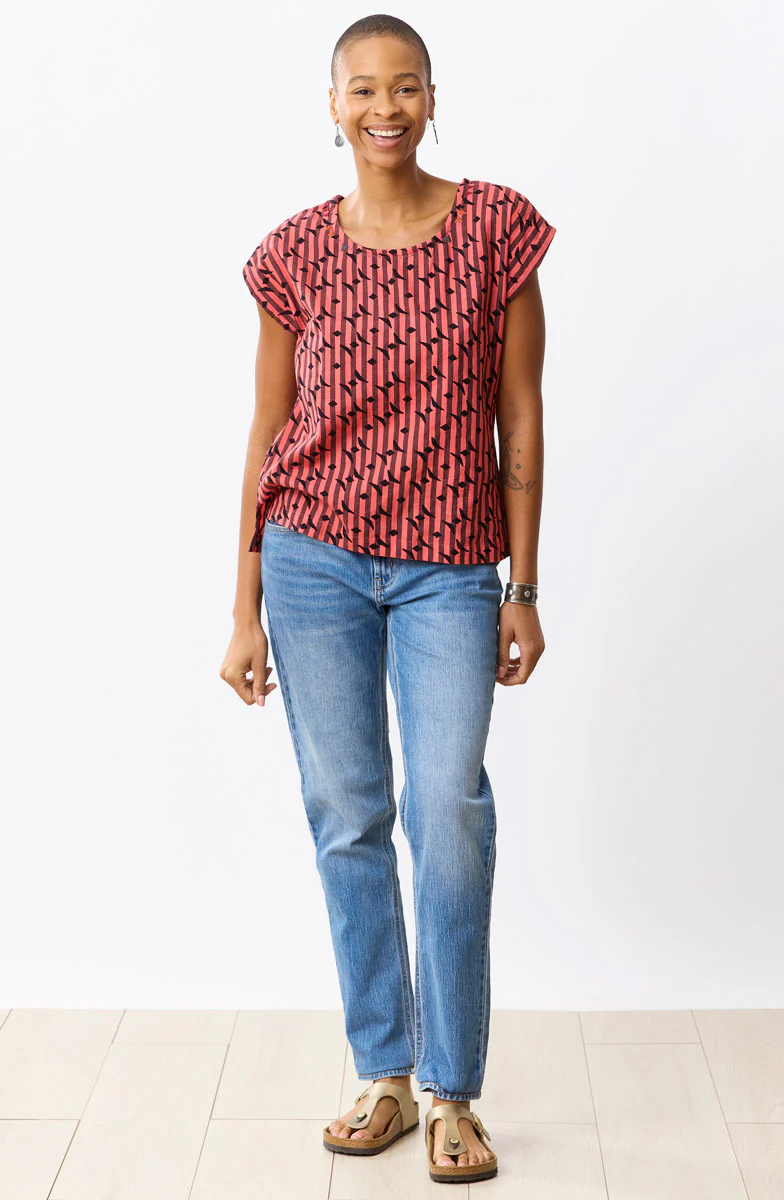Tivisha Cap Sleeve Top - Grenadine - Image 4