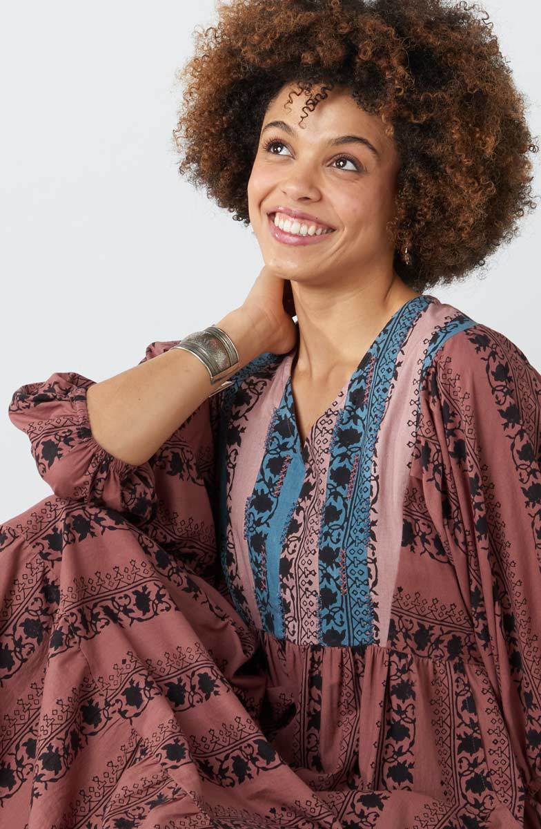 Zahara Blouson Maxi Dress - Ambrosia/Multi - Image 3