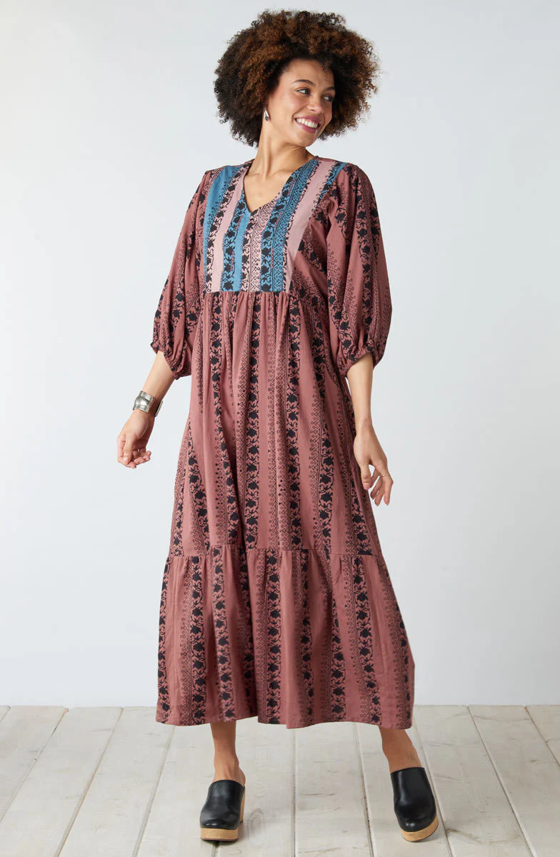 Zahara Blouson Maxi Dress - Ambrosia/Multi - Image 4